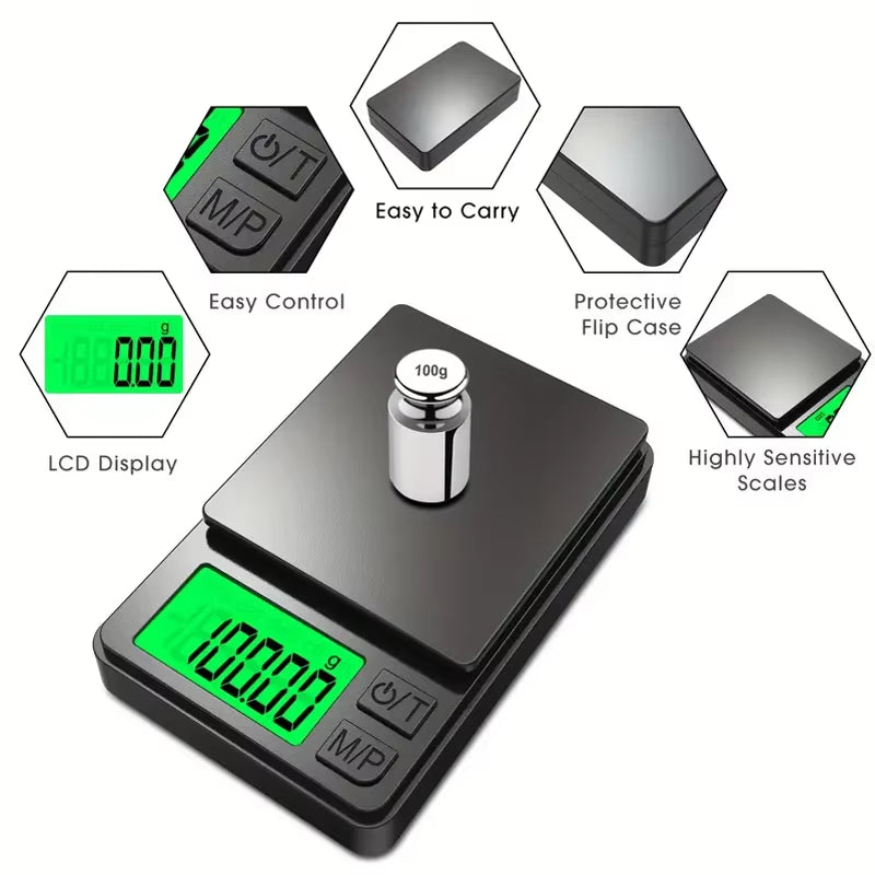 ASTIGMART Precision Pocket Scale 1000G X 0.01G - Digital Gram, Food, Jewelry, Ounces/Grains Scale